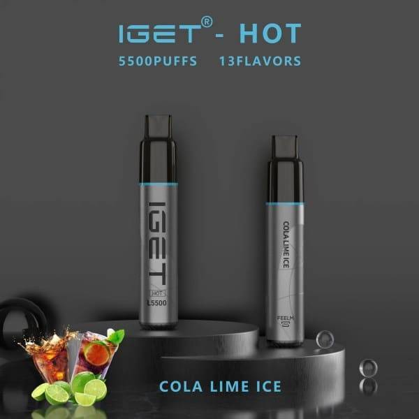 IGET HOT 5500 Puffs Cola Lime Ice – product image 2