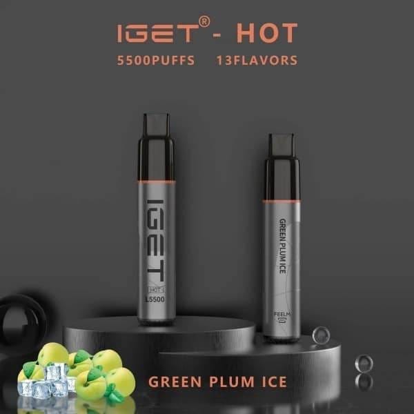 IGET HOT 5500 Puffs Green Plum Ice – product image 2