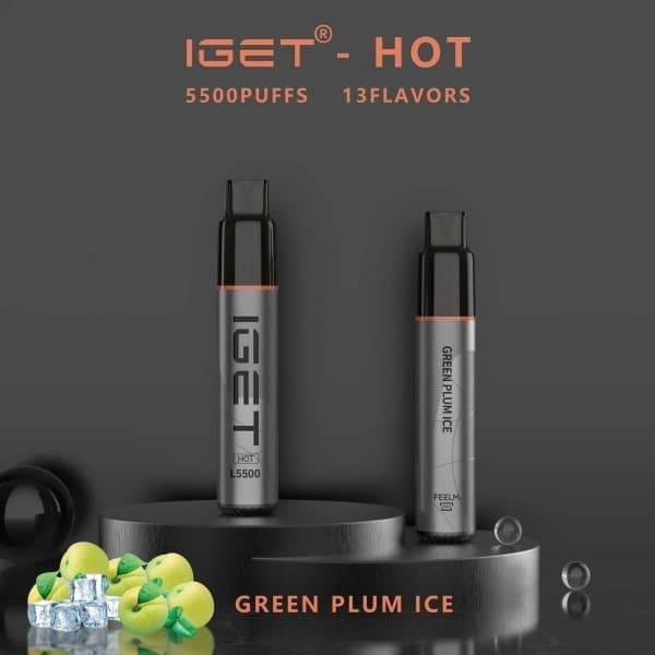 IGET HOT 5500 Puffs Green Plum Ice – product image 2