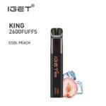 IGET King 2600 Puffs 30 options Cool Peach – product image 2