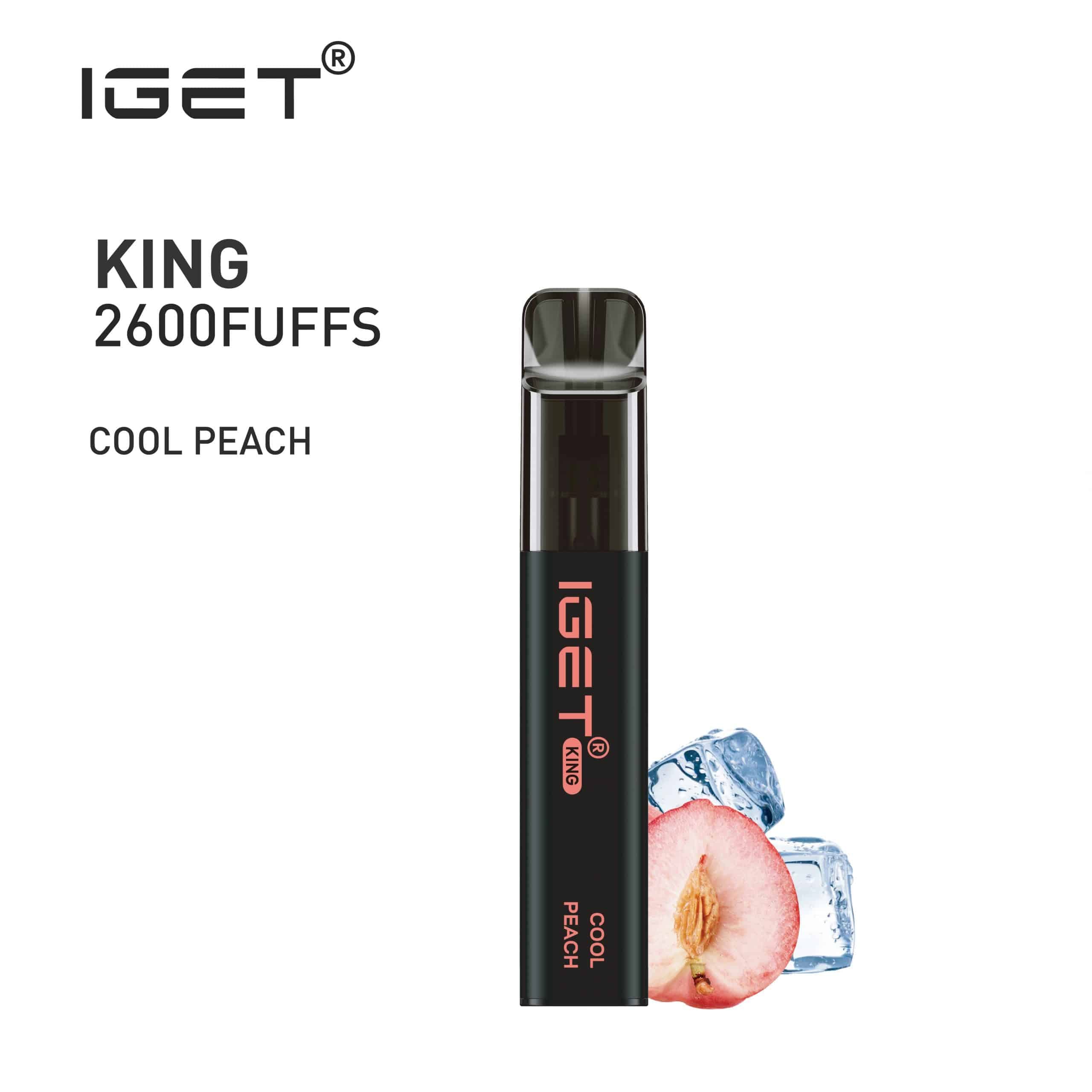 IGET King 2600 Puffs 30 options Cool Peach – product image 2