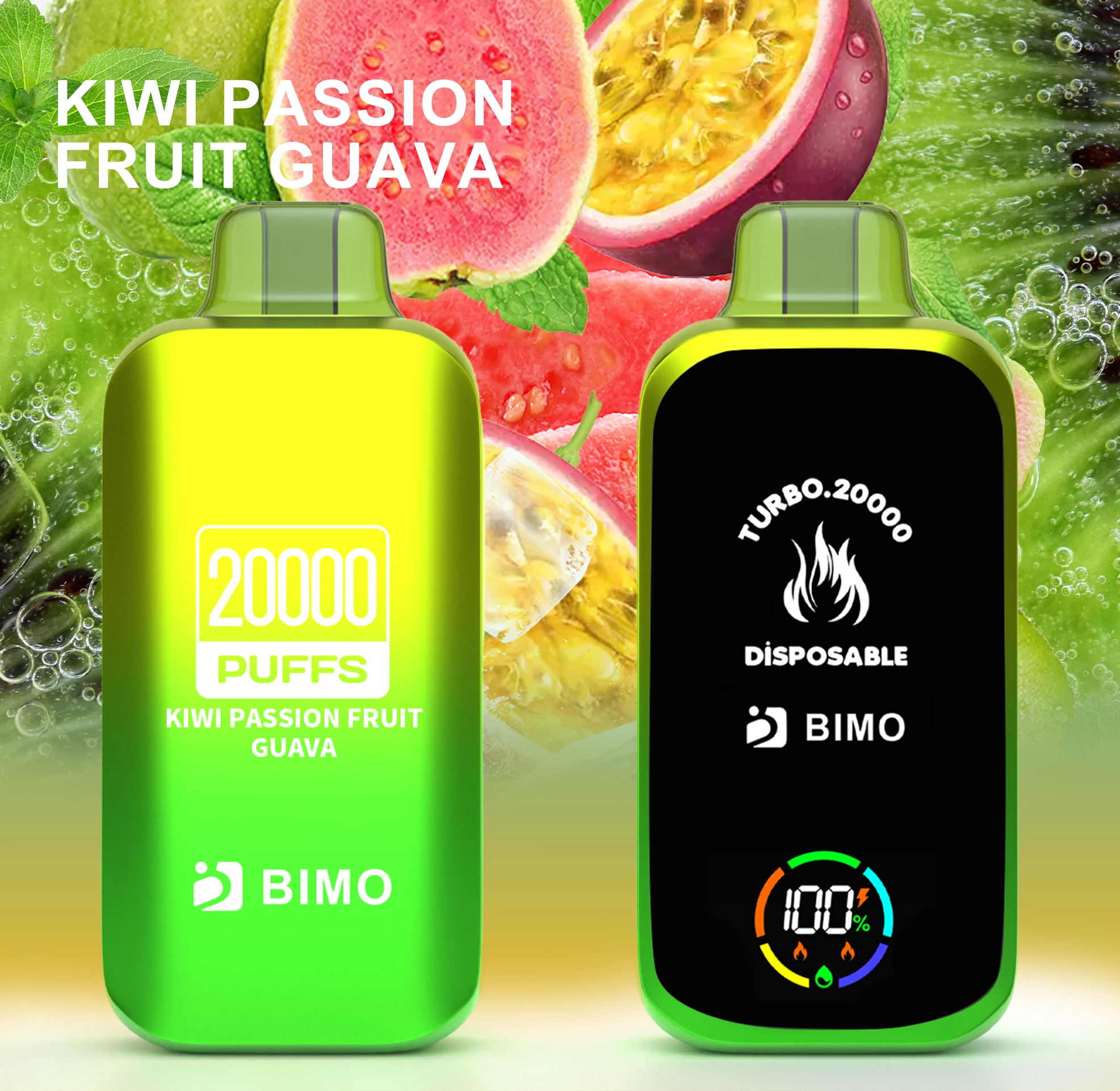 BIMO Turbo 20000 Puffs - Passion Fruit Kiwi Guava